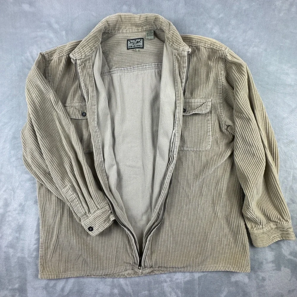 VINTAGE Y2K ZERO TOLERANCE Men's‎ Corduroy Long Sleeve Full Zip Shacket Size XL